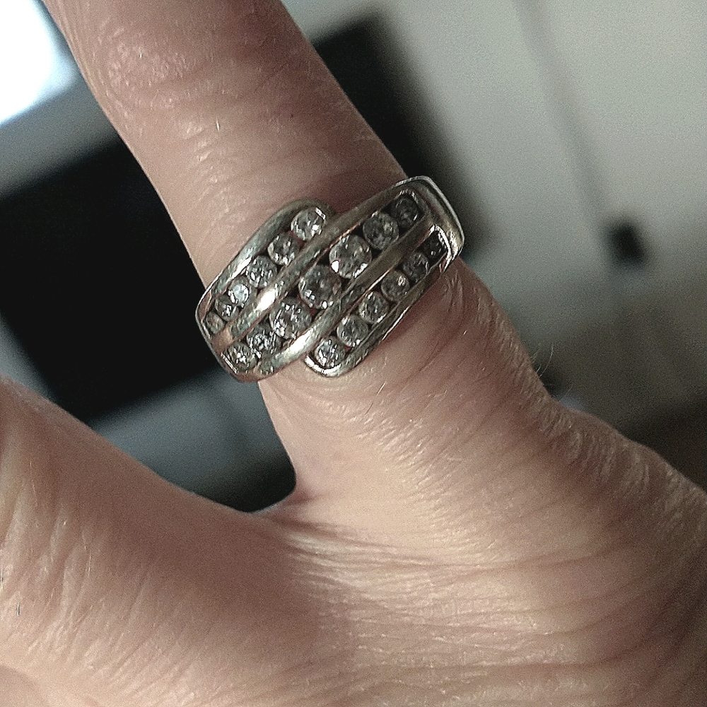Sterling silver and CZ ring